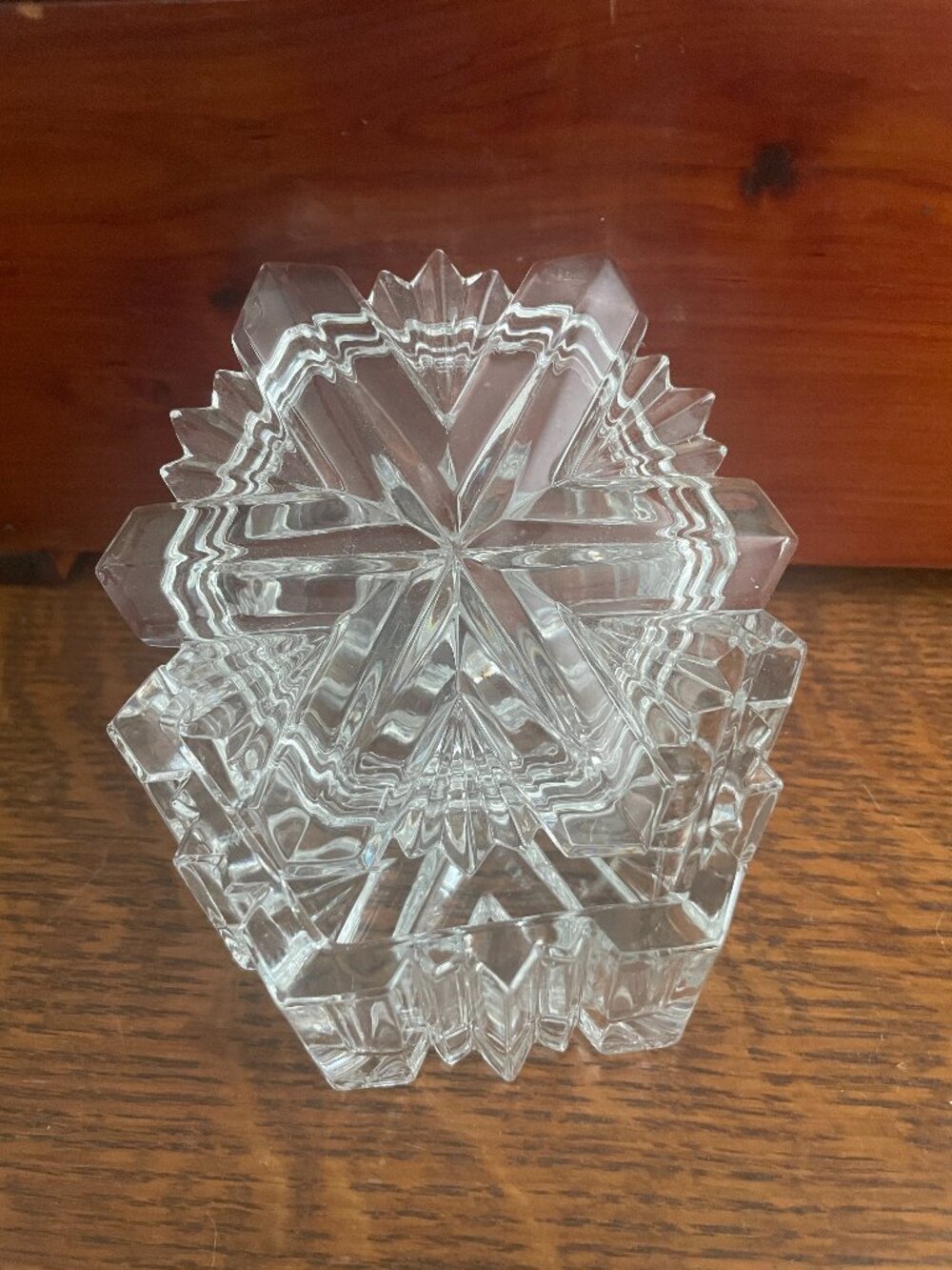 Vintage Mikasa Natures Song Snowflake Crystal Jewelry Trinket Box with Lid
